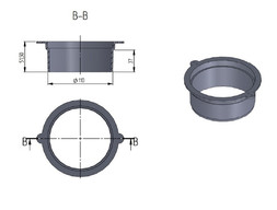 Патрубок ДН 110 (для низкопрофильных лотков DN100 и DN150)